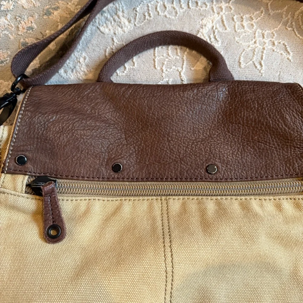 Fossil Canvas and Leather Messenger Bag - Picture 2 of 11